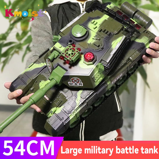 54 cm RC Panzer 2,4 G Fernbedienung Kriegspanzer Große Militärmodelle Licht Sound Funkgesteuertes Spielzeug für Jungen Kinder Weihnachtsgeschenke