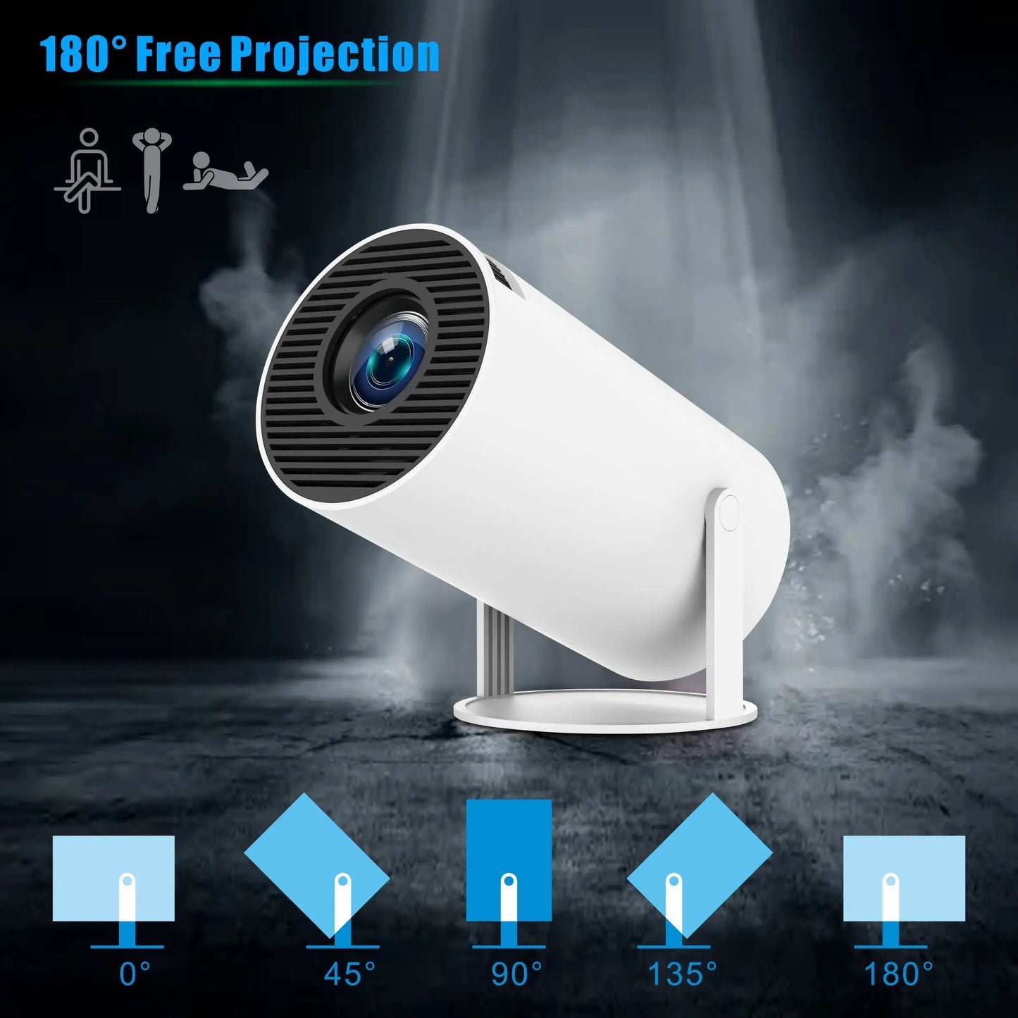 2024 neue intelligente tragbare 4k-Projektoren hy300pro android 11 dual wifi lcd 4k Video 720p Heimkino-Projektor Smart Home