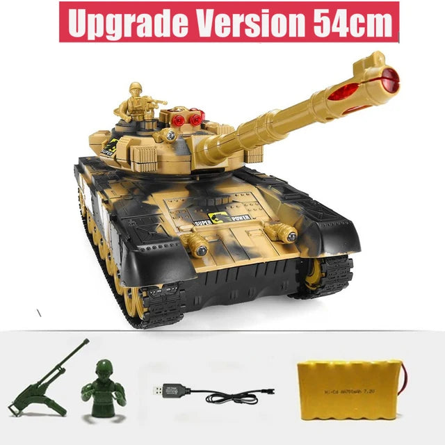 54 cm RC Panzer 2,4 G Fernbedienung Kriegspanzer Große Militärmodelle Licht Sound Funkgesteuertes Spielzeug für Jungen Kinder Weihnachtsgeschenke