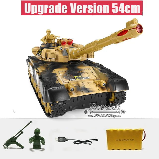 54 cm RC Panzer 2,4 G Fernbedienung Kriegspanzer Große Militärmodelle Licht Sound Funkgesteuertes Spielzeug für Jungen Kinder Weihnachtsgeschenke