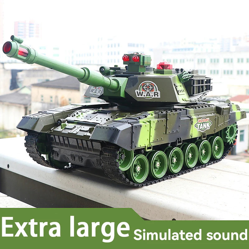 54 cm RC Panzer 2,4 G Fernbedienung Kriegspanzer Große Militärmodelle Licht Sound Funkgesteuertes Spielzeug für Jungen Kinder Weihnachtsgeschenke